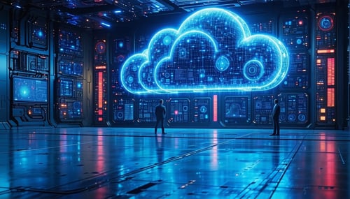 modern AI infrastructure cloud AI technology hightech setting blue red black no people-Apr-11-2025-04-59-59-9681-AM
