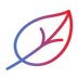 Gradient Leaf Outline Icon
