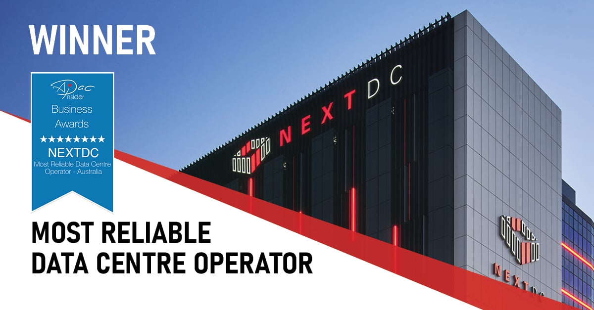 NEXTDC honoured with prestigious APAC Business Award as Australia’s most reliable data centre