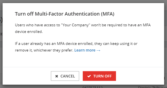 ManageCompanyTurnOffMFA ManageCompanyTurnOffMFA